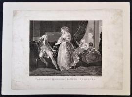 The Innocent Stratagem / La ruse innocente, acélmetszet, papír, jelzett, 33×46 cm