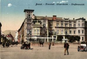 Brassó, Kronstadt, Brasov; utcakép, Kertsch nyaraló, fogorvos / street view with automobiles, villa, dentist