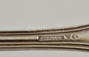 Hermann ezüstözött alpakka étkészlet, jelzett, szép állapotban, 36 db