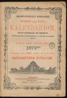 1879 Megbőnvittetett közhasznu Nemzeti Kalendárium, 1879 közönséges évre. Hatvanötödik évfolyam. Bp....