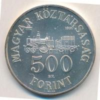 1991. 500Ft Ag "Széchenyi István" tanúsítvánnyal, tokban T:BU Adamo EM122