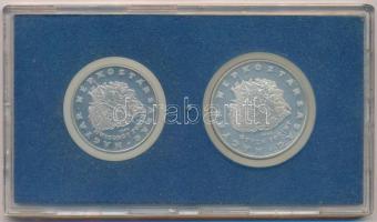 1966. 25Ft Ag + 50Ft Ag "Zrínyi" pár, kék tokban T:2(P)
Adamo EM17, EM18