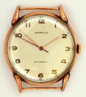 Marvin 14k mechanikus arany karóra, működő szerkezettel, szép számlappal / 14K mechanic gold wristwatch with working mechanics