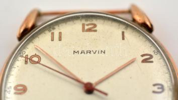 Marvin 14k mechanikus arany karóra, működő szerkezettel, szép számlappal / 14K mechanic gold wristwa...