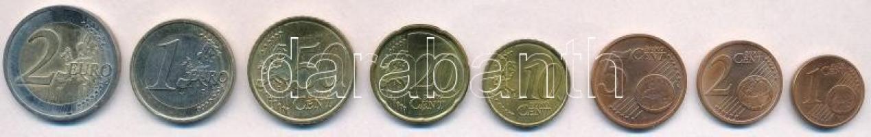 Szlovákia 2009. 1c-2E (8xklf) forgalmi sor T:1-,2 Slovakia 2009. 1 Cent - 2 Euro (8xdiff) coin set C:AU,XF