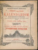 1869 Megbőnvittetett közhasznu Nemzeti Kalendárium, 1869 közönséges évre. Ötvenötödik évfolyam. Pest...