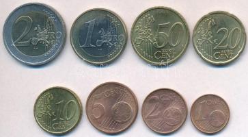 Ausztria 2002. 1c-2E (8xklf) forgalmi sor T:1-,2 Austria 2002. 1 Cent - 2 Euro (8xdiff) coin set C:AU,XF