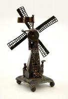 Antik ezüst (Ag.) malom. Mozgó szélkerékkel, kidolgozott, kézi, figurális részletekkel. / Antique si...