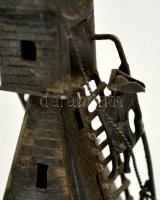 Antik ezüst (Ag.) malom. Mozgó szélkerékkel, kidolgozott, kézi, figurális részletekkel. / Antique si...