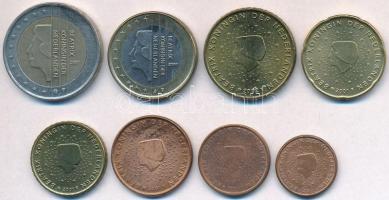 Hollandia 2000-2002. 1c-2E (8xklf) forgalmi sor T:1-,2
Netherlands 2000-2002. 1 Cent - 2 Euro (8xdi...
