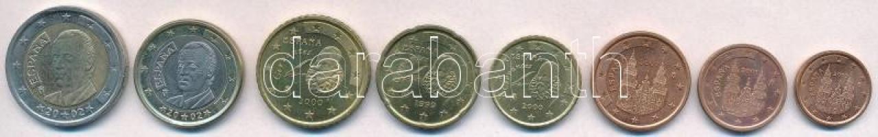 Spanyolország 1999-2003. 1c-2E (8xklf) forgalmi sor T:1-,2
Spain 1999-2003. 1 Cent - 2 Euro (8xdiff...