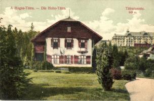 Tátralomnic, Tatranska Lomnica; Gróf Pejacsevich nyaraló, villa, Palota szálloda, Divald Károly 1487. / villa, hotel (EK)