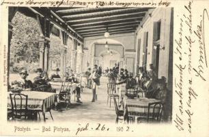 Pöstyénfürdő, Bad Piestany; Kávéházi terasz, a fürdő igazgatóság kiadása / café terrace, spa (EK)