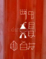 Herendi Eszterházy mintás padlóváza, áttört közép résszel, kézzel festett, jelzett, hibátlan, m:51 c...