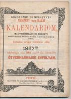 1867 Trattner és Károlyi Nemzeti Kalendáriuma, 1867-dik esztendöre. Ötvenharmadik évfolyam. Pest, Tr...