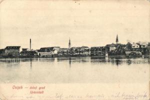 Eszék, Esseg, Osijek; Dolnji grad / Unterstadt / látkép, Selzer és Rank kiadása / general view, lower part of town (EK)