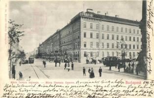 Budapest IX. Mária Terézia-laktanya, villamosok. Divald Károly 141.