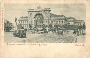 Budapest VII. Központi (Keleti) pályaudvar villamosokkal. Divald Károly 146. (EK)