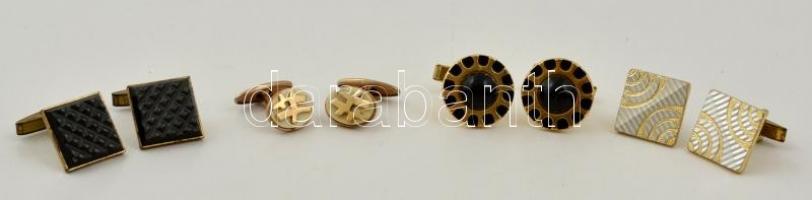 4 pár dekoratív mandzsettagomb