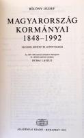 Bölöny József: Magyarország kormányai 1848-1992. Csatolva: Közös miniszterek - horvát bánok - Fiumei...
