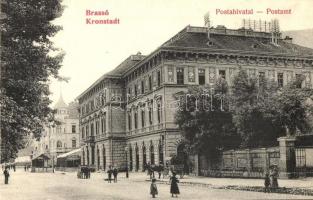 Brassó, Kronstadt, Brasov; Posta hivatal, Glasz Károly kiadása / Postamt / post office (EB)
