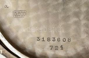 Zenith ezüst (Ag.) tokos zsebóra, niello díszítése erősen kopott, működik, jelzett, számlapon alig l...