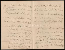 Hegedüs Sándor (1847-1906) politikus, miniszter, közgazdász, halála előtt hat nappal írt, utolsó? sa...