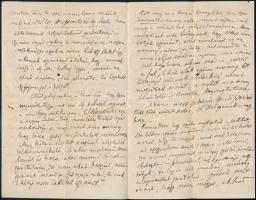 1870 Hegedűs Sándor (1847-1906) közgadász, miniszter, író saját kézzel írt szerelmes levele  Jókay J...