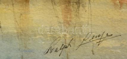 Olvashatatlan jelzéssel: Vitorlások. Akvarell, papír, 26,5×30,5 cm