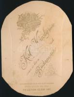 Jókay Etelka, Ihász Lajosné (1852-1939) Jókai Mór unokahúgának keményhátú fotója. Körbevágva. 12x15 ...