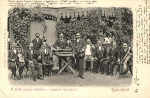 Rajecfürdő, Rajecké Teplice; A fürdő cigány zenekara. G. Hoffmann & Co. / Zigeuner Curkapelle / gypsy music band of the spa (EK)
