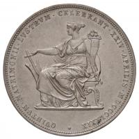 Ausztria 1879. 2G Ag "I. Ferenc József és Erzsébet királynő / Ezüstlakodalom" (24,62g) T:1...