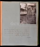 cca 1910-1920 Navratilné Hegedűs Rózsika saját készítésű fotóalbuma, benne közel 100 művészi igényű ...