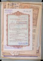 cca 1930 A Generali Triesti általános biztosító, Budapest V. kerületi székházát ábrázoló kötvénytart...