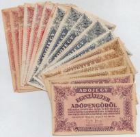 20db-os vegyes magyar adópengő bankjegy tétel T:III,III-