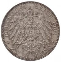 Német Államok / Poroszország 1901A 2M Ag "200 éves a királyság" (11,08g) T:1- / 
German S...