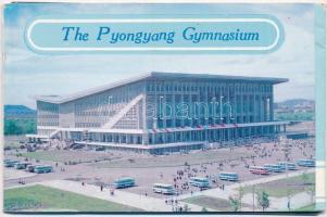 The Pyongyang Gymnasium - 9 db modern Észak-Koreai kommunista oktatási propaganda képeslap saját tok...