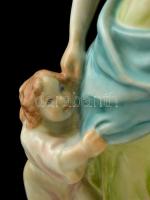 Herendi korsós anya, kézzel festett, jelzett, hibátlan, psizkos, m: 27 cm