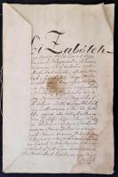1831 Szabolcs vármegye közgyűlésének jegyzőkönyvéből származó kivonat, melyben a Kértsy család nemességének közgyűlési megerősítése megtörténik. Hitelesített, aláírt, hiányos viaszpecséttel 4 beírt oldal 8 levélen
