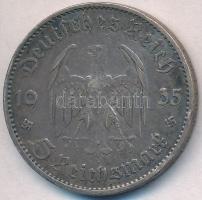Német Harmadik Birodalom 1935A 5M Ag "Náci hatalom első évfordulója" T:2,2- ph., ü., patin...