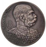 Ausztria 1898. "Ferenc József uralkodásának 50 éves jubileumára" peremén jelzett Ag emléké...