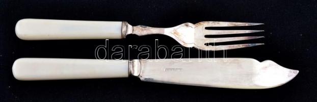 12 db-os angol evőeszközkészlet, jelzett, dobozban