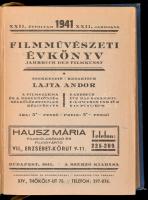 1941 Filmművészeti évkönyv. XXII. évf. Szerk. Lajta Andor, 335 p. Aranyozott egészvászon, rengeteg r...