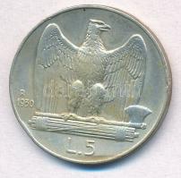 Olaszország 1930R 5L Ag "III. Viktor Emánuel" T:2 
Italy 1930R 5 Lire Ag "Vittorio E...