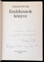 Nádas Péter: Emlékiratok könyve. Bp., 1986, Szépirodalmi Könyvkiadó. Kiadói egészvászon-kötés, kiadó...