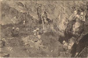 Gyalár, Ghelari; vasbánya, bányászok, Prosek felvétele / iron mine, miners (EK)