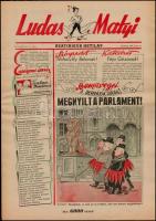 1946 A Ludas Matyi szatirikus hetilap 5 db száma, II. évf. 1-5. számok (33-37.)