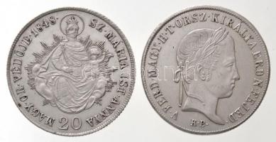 1848. Dukát Au "V. Ferdinánd" (3,44g/0.989),  szétcsavarható 1848KB 20kr Ag "kémpénzb...