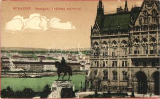 Budapest V. Országház - 9 db főleg régi képeslap / 9 mostly pre-1945 postcards