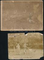 Vegyes vadászfotók, 8 db, változó, többnyire viseltes állapotban, 13x18 cm és 9x12 cm